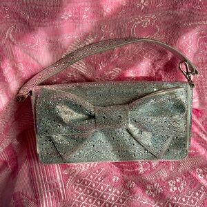 Betsey Johnson Convertible Rhinestone Bow Bag